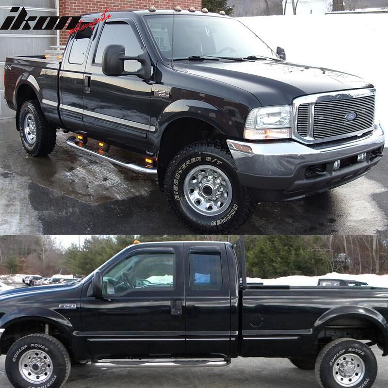 1999-2016 Ford F-250/F-350 Super Duty Extended Cab Acrylic Window Visors 4PC Set