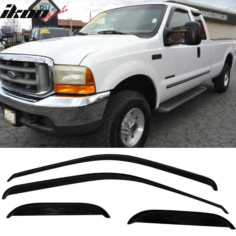 1999-2016 Ford F-250/F-350 Super Duty Extended Cab Acrylic Window Visors 4PC Set