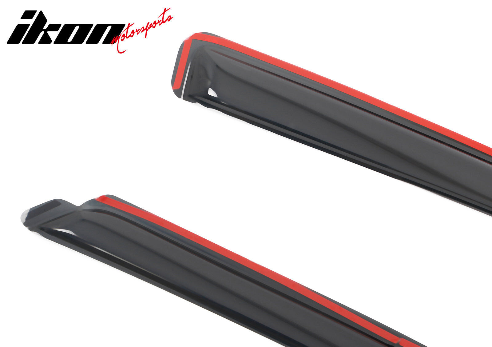 2009-2025 Dodge Ram 1500/2500 Crew Cab Acrylic Smoke Window Visors Vent Guard