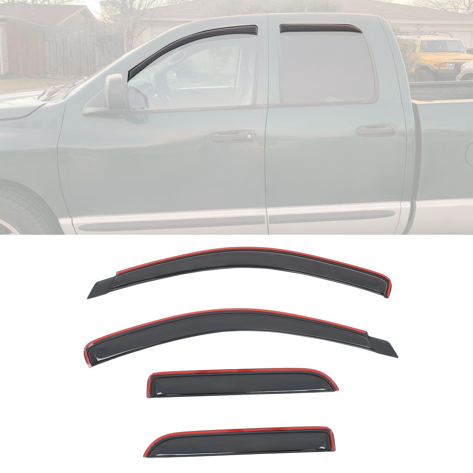 2002-2009 Dodge Ram 1500/2500/3500 Window Visors Vent Guard - WDIC-DRAM02QC