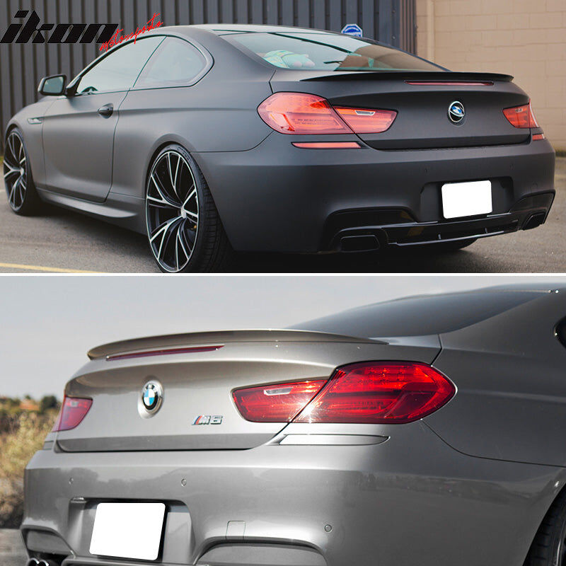 2012-2019 BMW 6-Series/M6 F06/F13 Coupe/Gran Coupe M6-Style ABS-Plastic Rear Spoiler Wing Pre-Painted #B50 Sakhir Orange Metallic