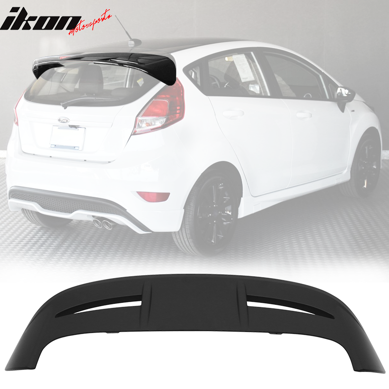2011-2018 Ford Fiesta Hatchback ST-Style ABS-Plastic Roof Spoiler Wing Pre-Painted #UH Tuxedo Black Metallic