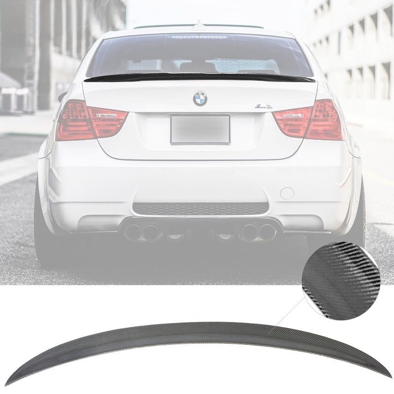 2006-2011 BMW 3-Series Base/M3 E90 4DR Sedan Performance Carbon Fiber Rear Spoiler Wing - AST-BE90P-CF