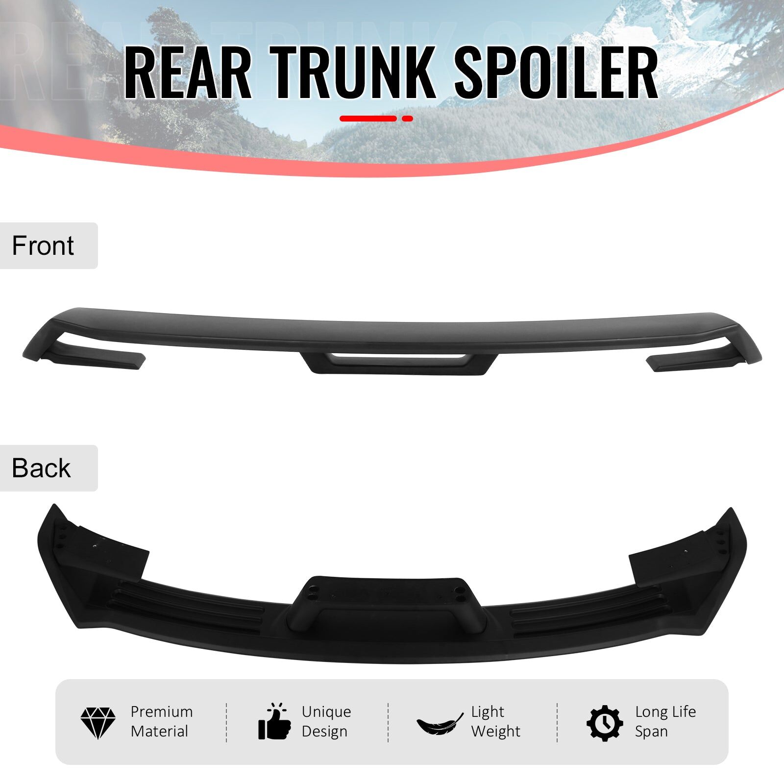 2024-2026 Ford Mustang OE GT Performance ABS-Plastic Rear Spoiler Wing