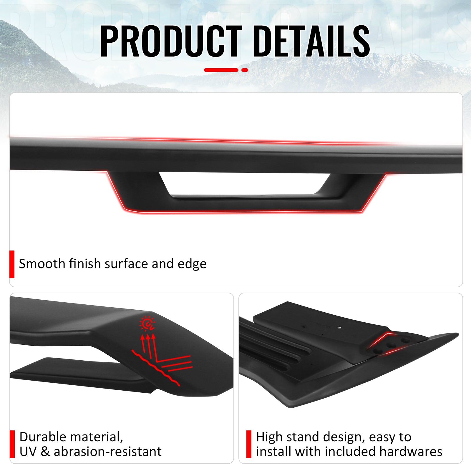 2024-2026 Ford Mustang OE GT Performance ABS-Plastic Rear Spoiler Wing