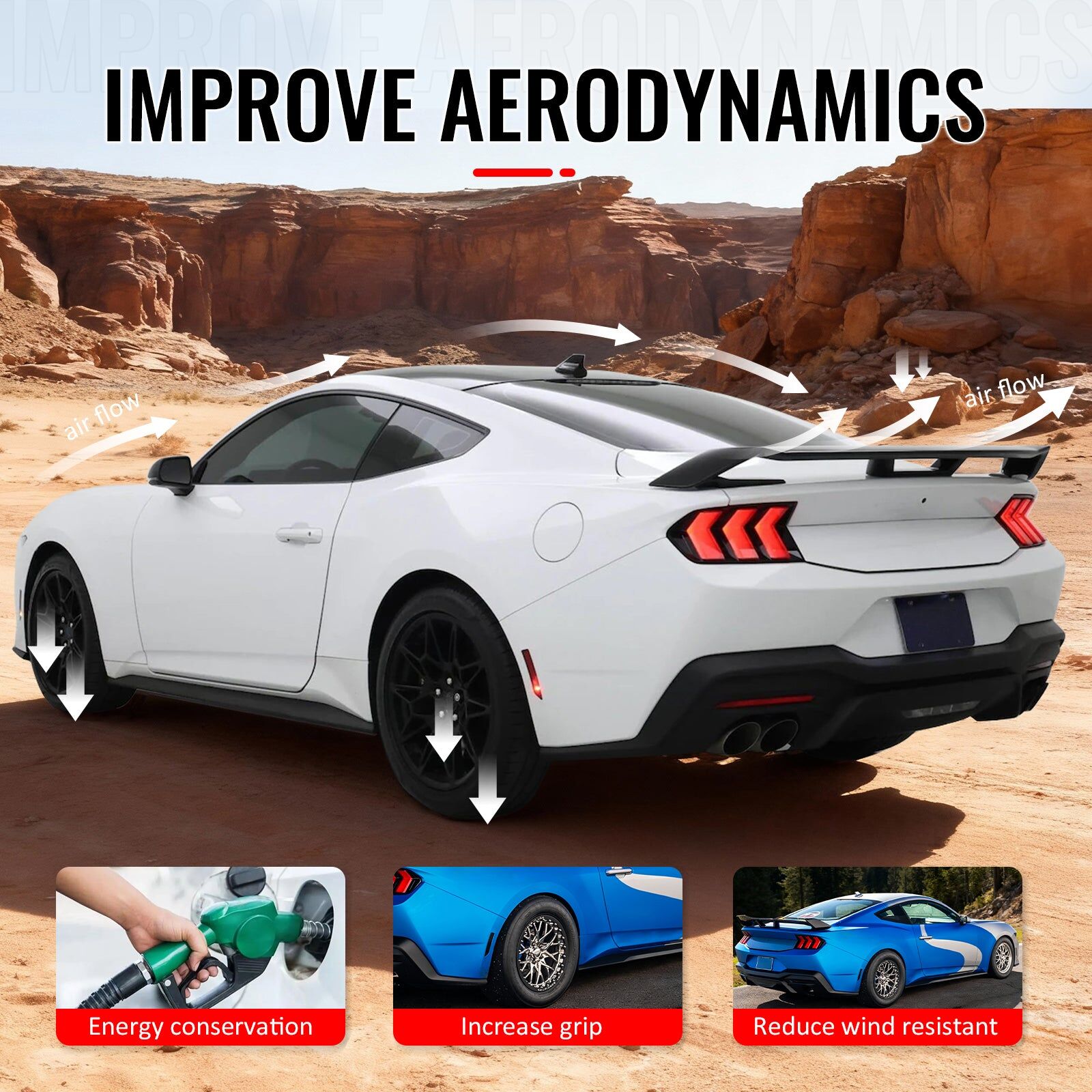 2024-2026 Ford Mustang OE GT Performance ABS-Plastic Rear Spoiler Wing