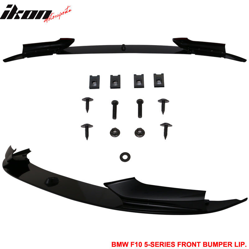 2011-2016 BMW 5-Series F10 Performance Polypropylene Front Bumper Lip Pre-Painted #475 Black Sapphire