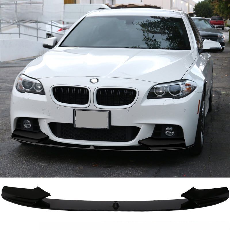 2011-2016 BMW 5-Series F10 Performance Polypropylene Front Bumper Lip Pre-Painted #475 Black Sapphire - BLF-BF10MP-2T-475