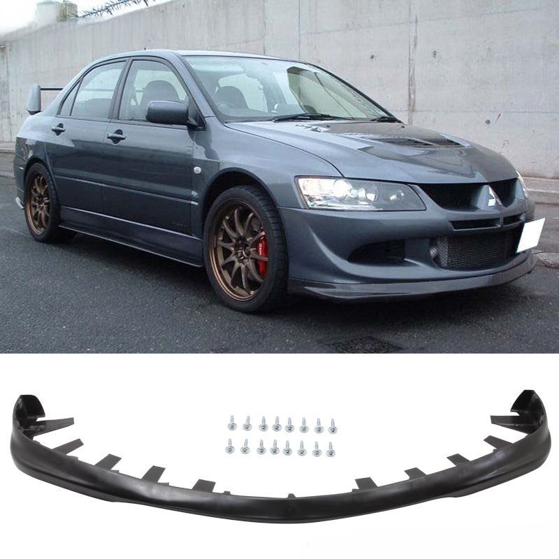 2003-2005 Mitsubishi Lancer EVO-Style Polypropylene Front Bumper Lip - BLF-MEVO8J-PU