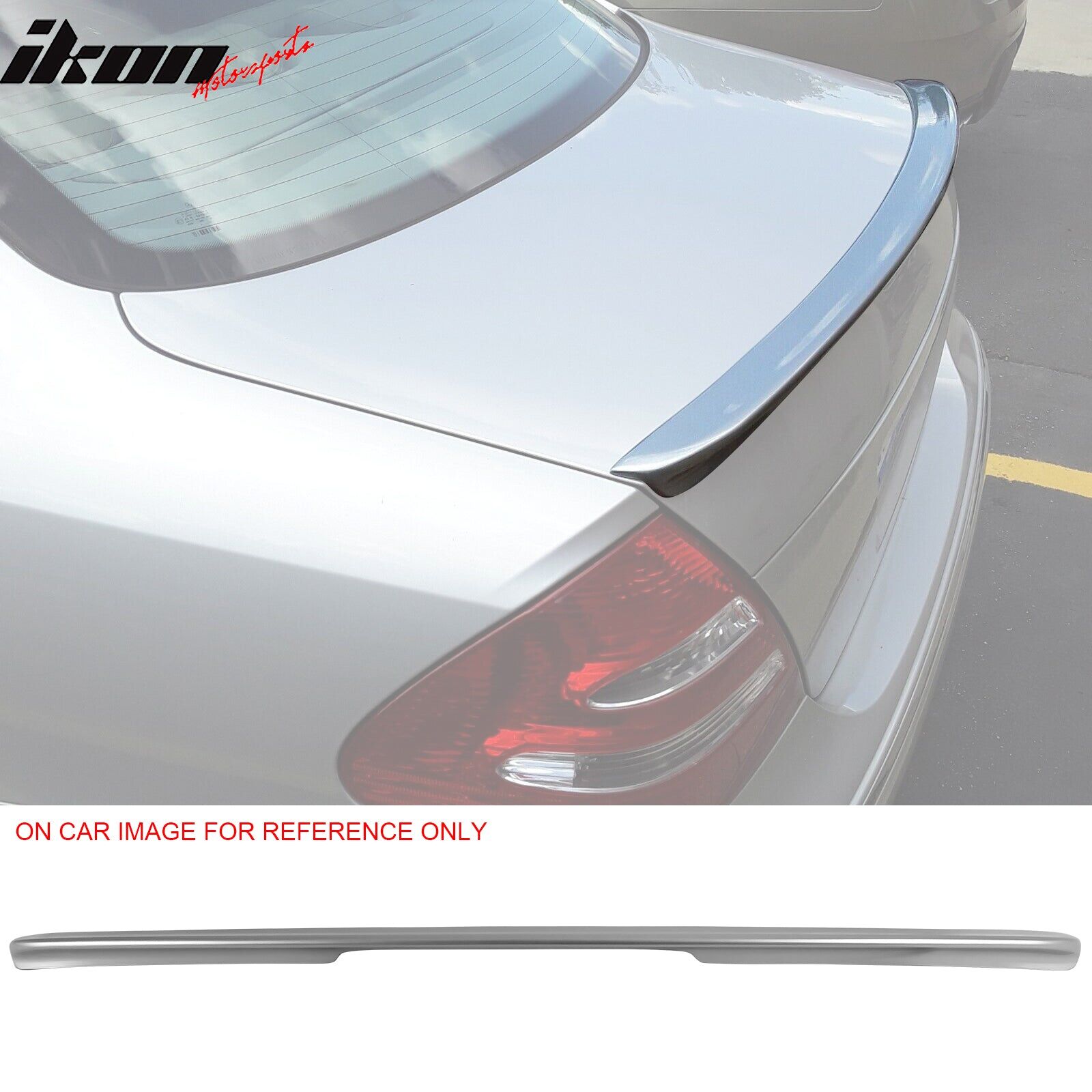 2003-2005 Mercedes Benz E-Class W211 ABS-Plastic Rear Spoiler Wing + Roof Spoiler Pre-Painted #775 Iridium Silver Metallic