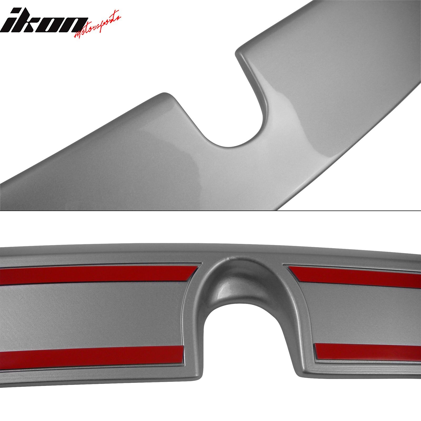 2003-2005 Mercedes Benz E-Class W211 ABS-Plastic Rear Spoiler Wing + Roof Spoiler Pre-Painted #775 Iridium Silver Metallic