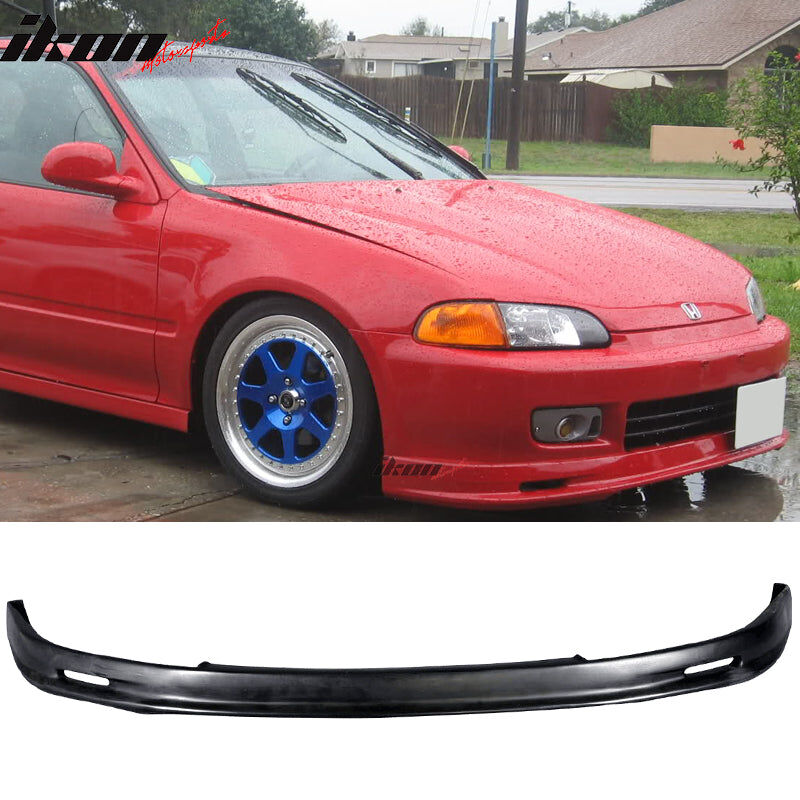 1992-1995 Honda Civic EG 2DR Polypropylene Front Bumper Lip + Window Visor