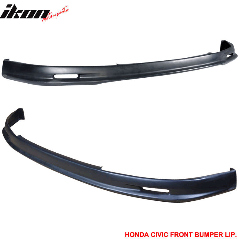 1992-1995 Honda Civic EG 2DR Polypropylene Front Bumper Lip + Window Visor