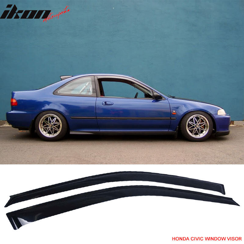 1992-1995 Honda Civic EG 2DR Polypropylene Front Bumper Lip + Window Visor