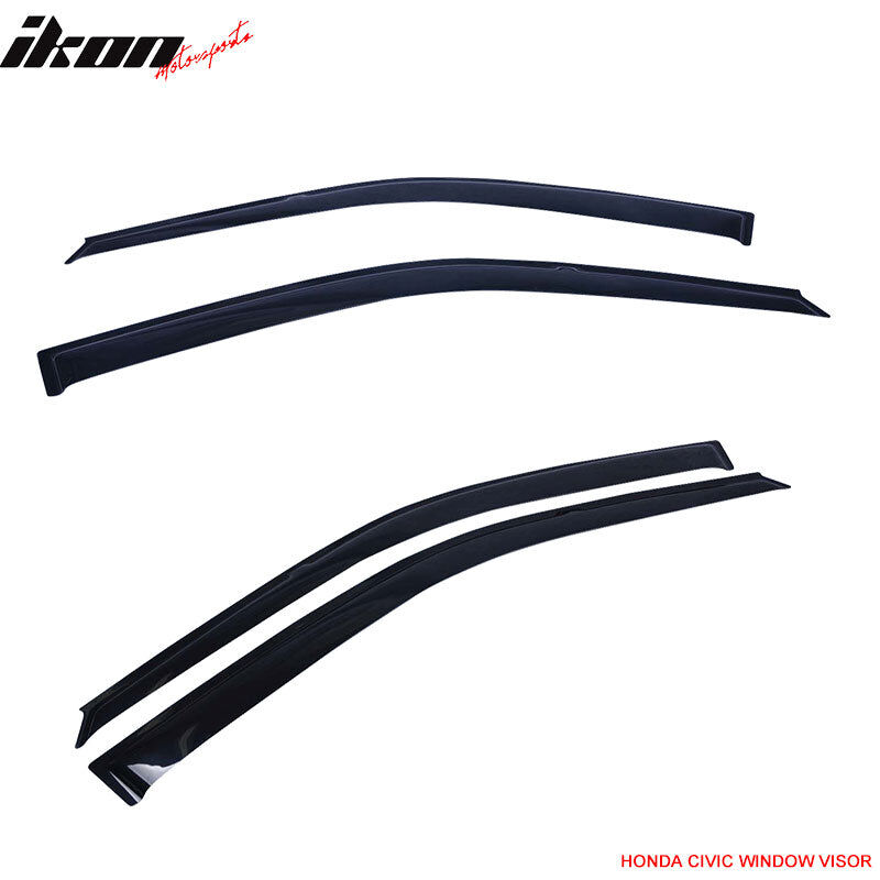 1992-1995 Honda Civic EG 2DR Polypropylene Front Bumper Lip + Window Visor