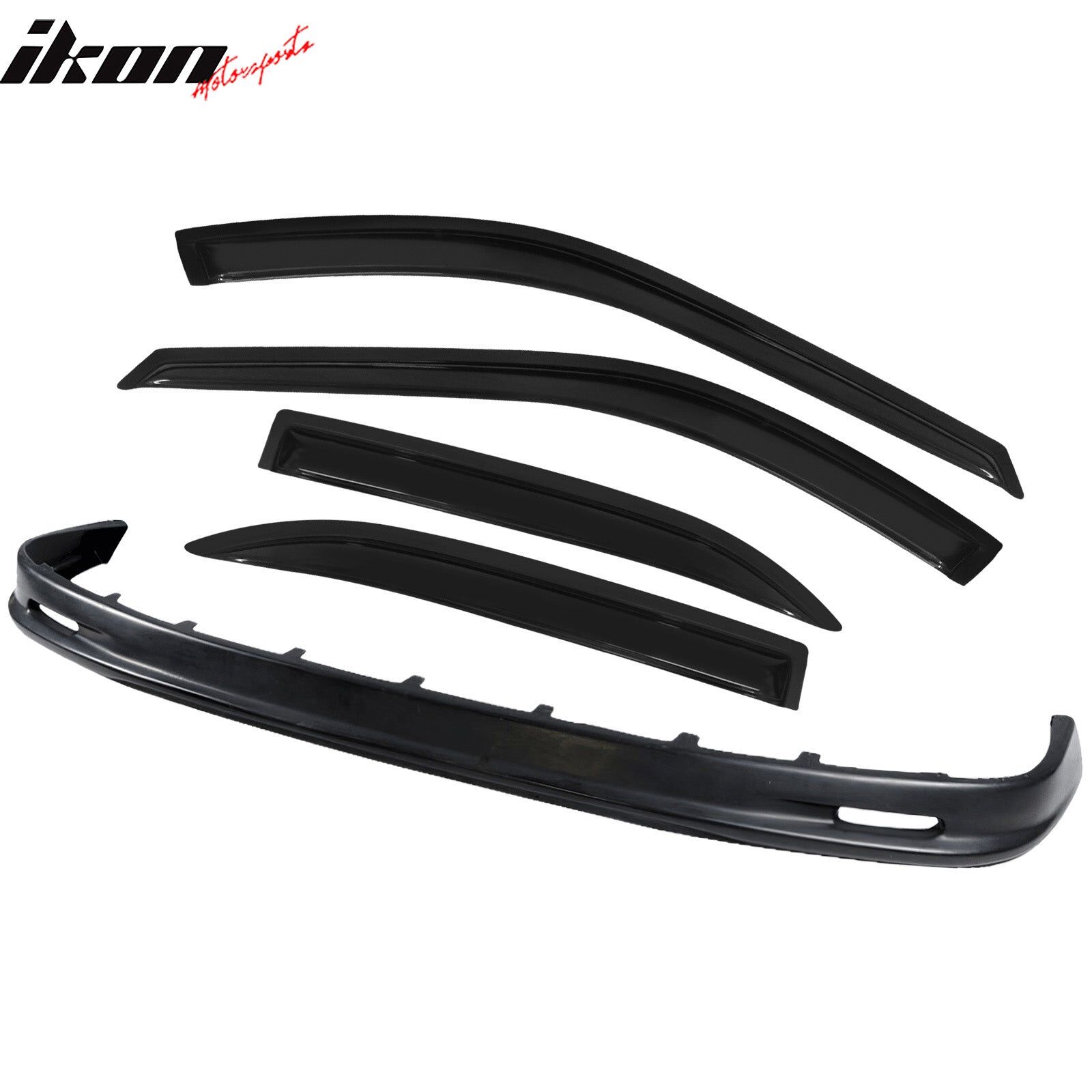 1996-1997 Honda Accord Mugen-Style Polypropylene Front Bumper Lip + Sun Window Visor