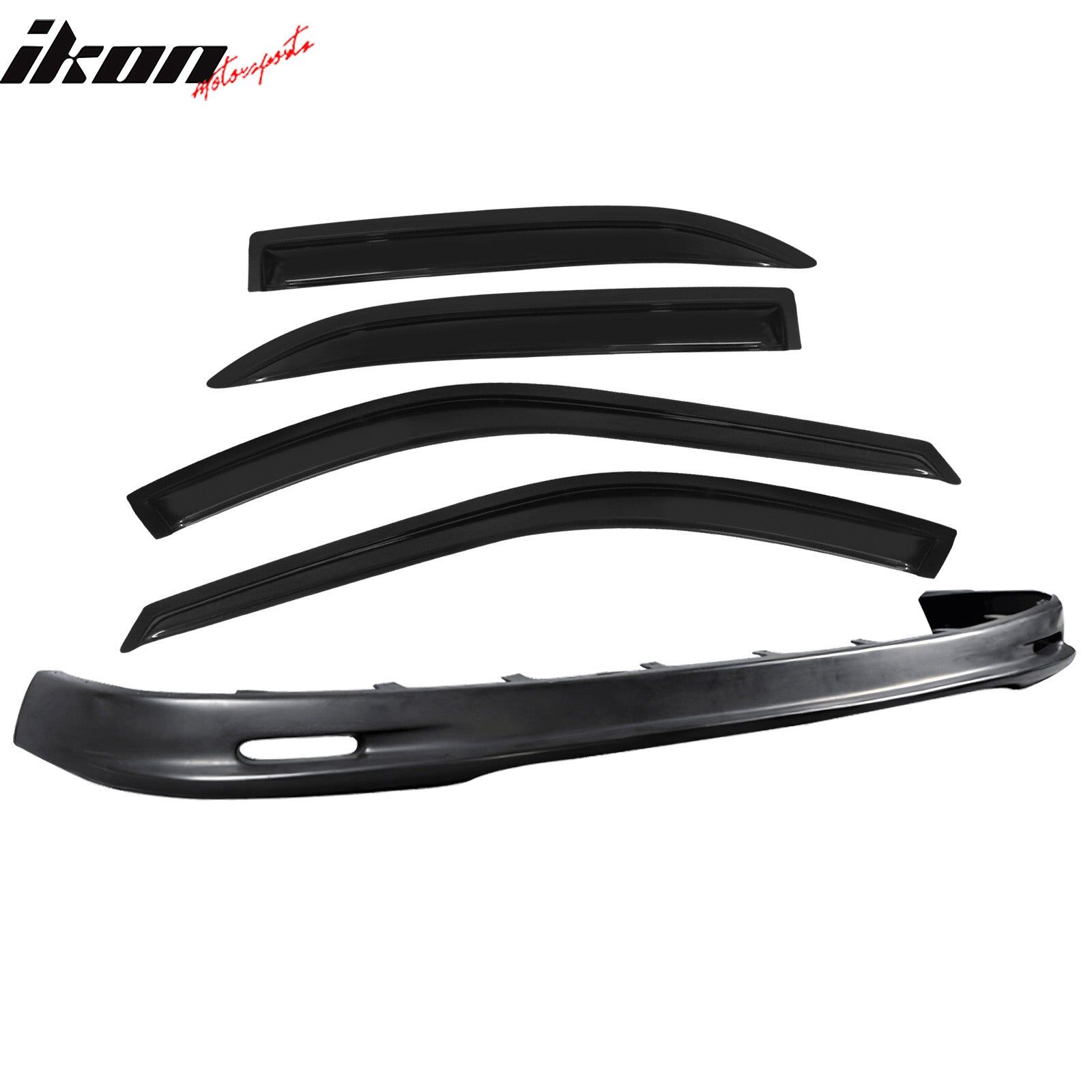 1996-1997 Honda Accord Mugen-Style Polypropylene Front Bumper Lip + Sun Window Visor