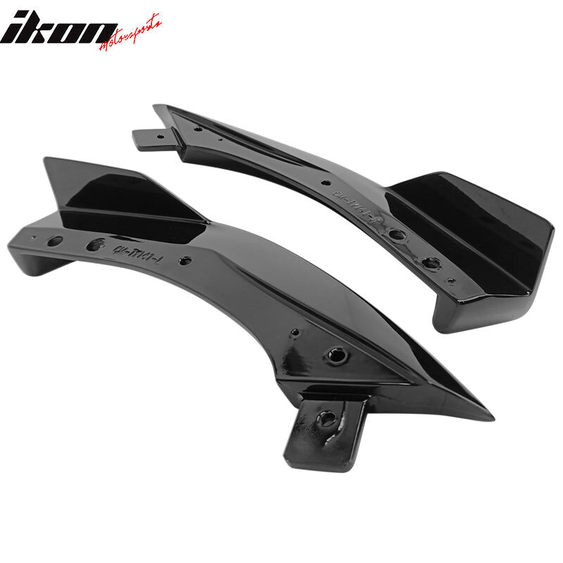 2019-2022 Toyota Corolla 5DR TS-Style ABS-Plastic Rear Diffuser + Rear Aprons Pre-Painted Attitude Black Metallic (Color Code #218)