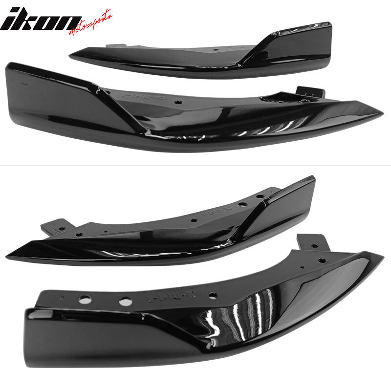 2019-2022 Toyota Corolla 5DR TS-Style ABS-Plastic Rear Diffuser + Rear Aprons Pre-Painted Attitude Black Metallic (Color Code #218)