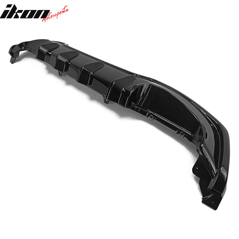 2019-2022 Toyota Corolla 5DR TS-Style ABS-Plastic Rear Diffuser + Rear Aprons Pre-Painted Attitude Black Metallic (Color Code #218)
