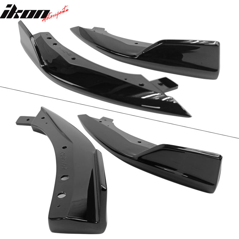 2019-2022 Toyota Corolla 5DR TS-Style ABS-Plastic Rear Diffuser + Rear Aprons Pre-Painted Attitude Black Metallic (Color Code #218)