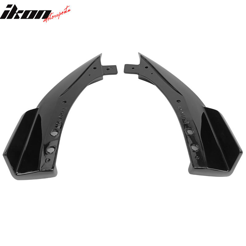 2019-2022 Toyota Corolla 5DR TS-Style ABS-Plastic Rear Diffuser + Rear Aprons Pre-Painted Attitude Black Metallic (Color Code #218)