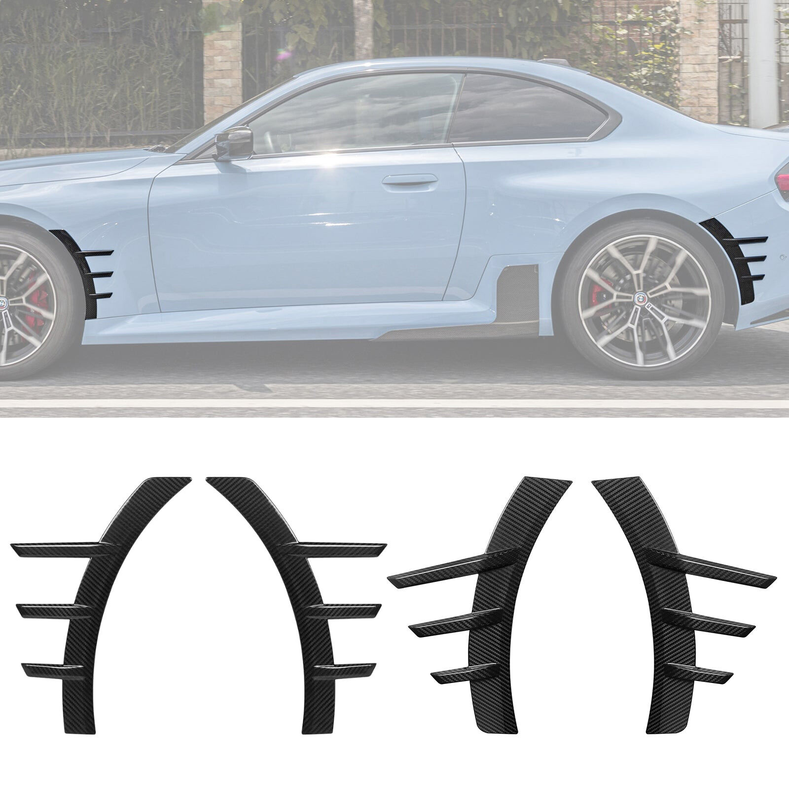 2023-2024 BMW M2 G87 M-Performance Dry Carbon Fiber Fender Spats - CB-A013070