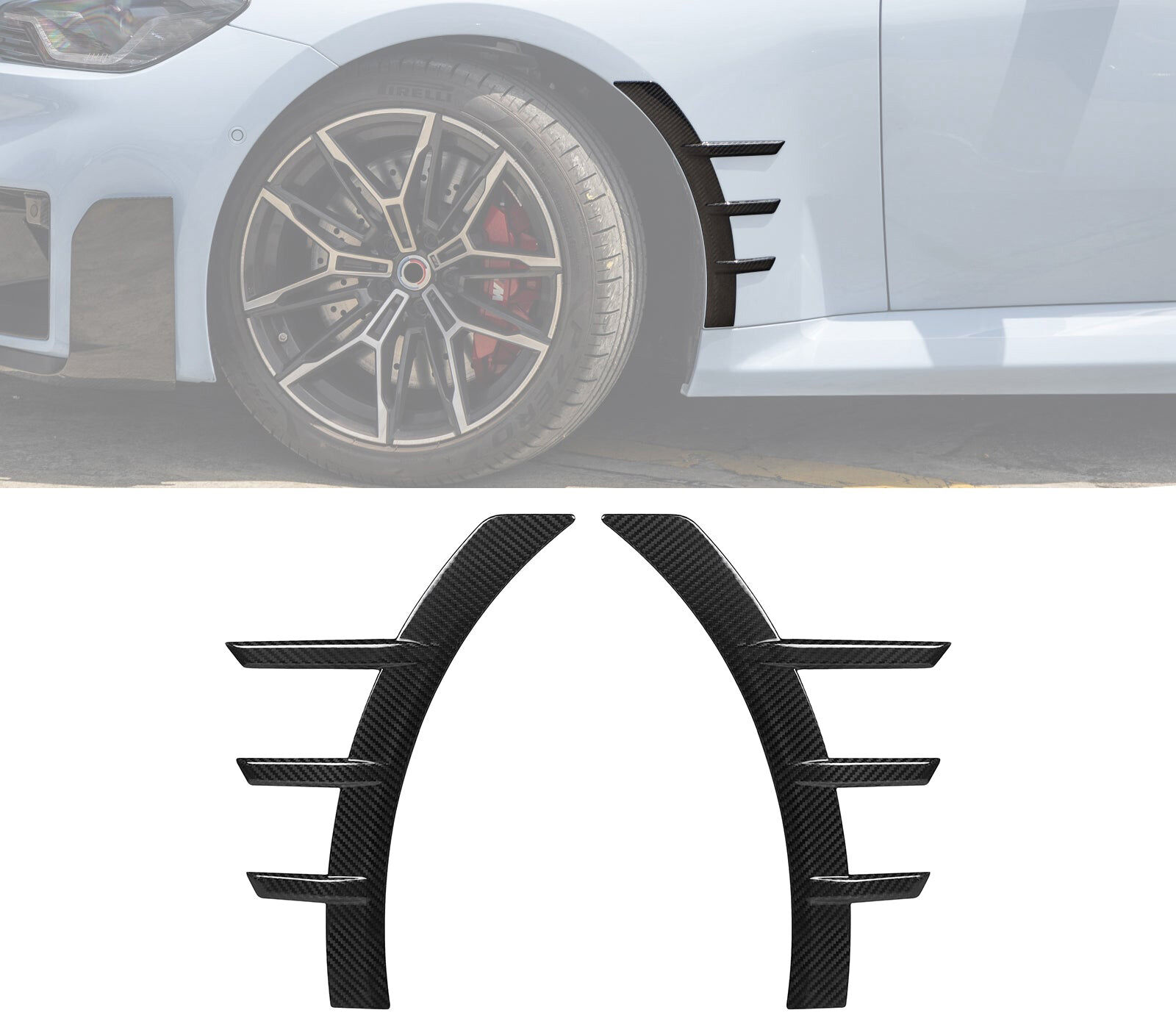 2023-2025 BMW M2 G87 M-Performance Fender Spats - FV-BG87MP2P-DCF