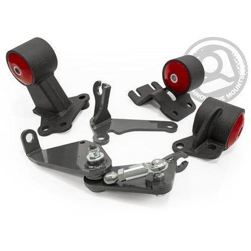 90-91 Integra 92-93 Integra GSR Conversion Engine/Motor Mount Kit With Actuator B18A/B17A Manual Auto 2 Manual /Cable 2 HydroUp to 250HP 60A Red Innovative Mounts - 49355-60A