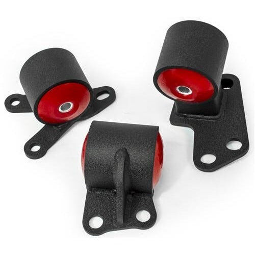 92-95 Civic Conversion Engine/Motor Mount Kit B/D-Series Auto To Manual Hydro Up to 250HP 60A Red Innovative Mounts - 49550-60A