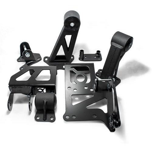 92-95 Civic 94-01 Integra Conversion Engine/Motor Mount Kit J-Series V6 Manual W/ Re-Locator Bracket 250-400HP 75A Black Innovative Mounts - 80150-75A