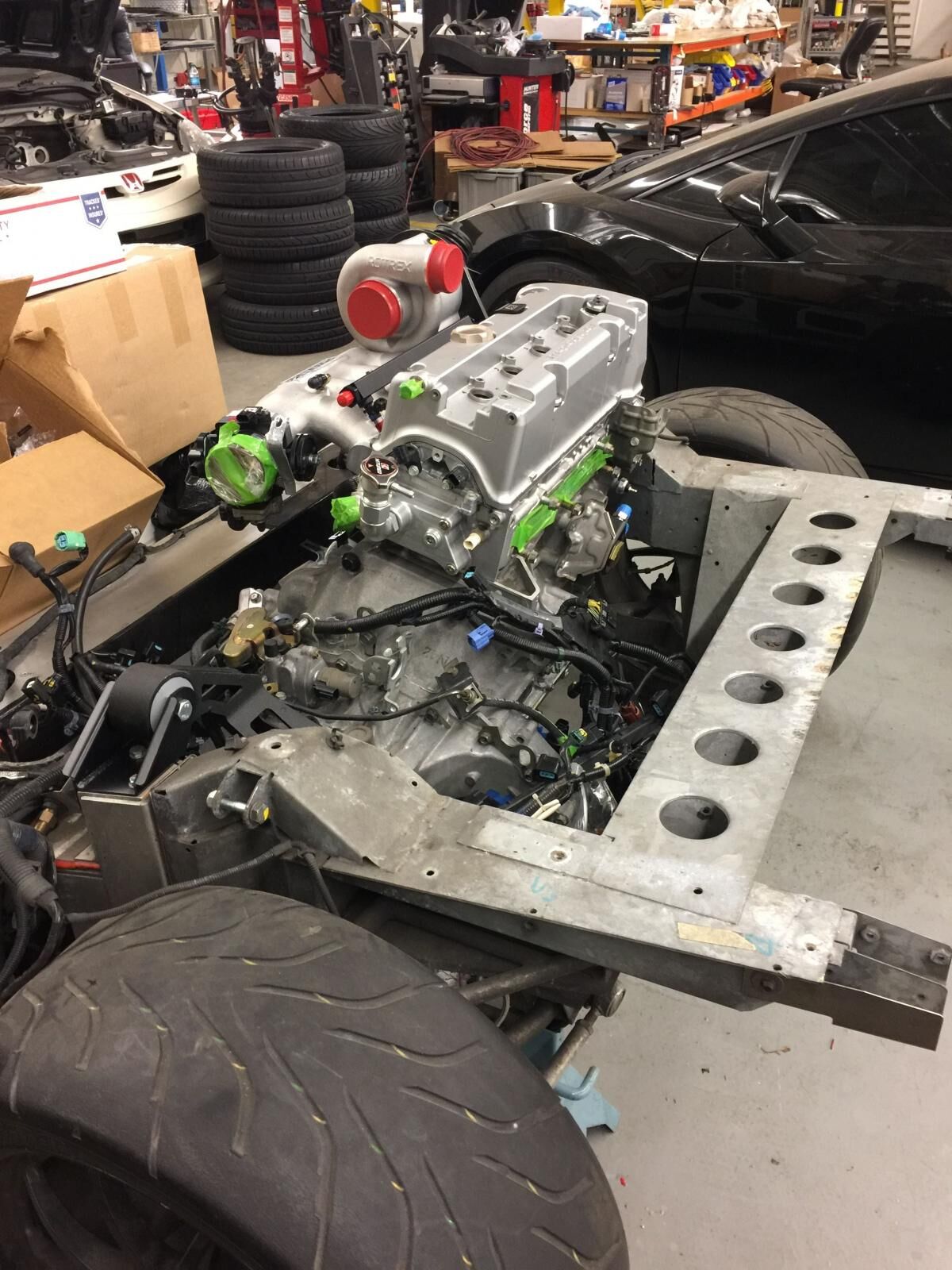 05-12 Elise Exige Conversion Engine/Motor Mount Kit K Series/Manual 400-500HP 85A Grey by Innovative Mounts