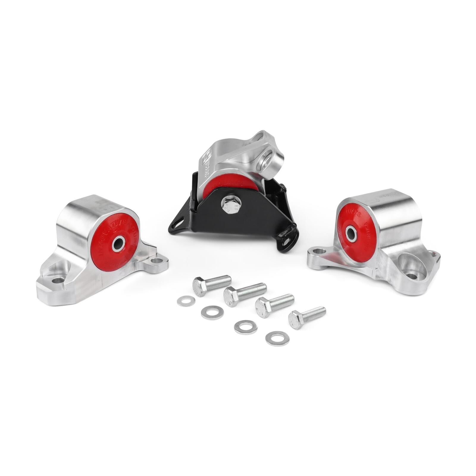 Innovative Mounts 96-00 Civic 97-00 Acura El Polished Aluminum Replacement Mount Kit 500+HP 95A Red Innovative Mounts - B10050-95A-P