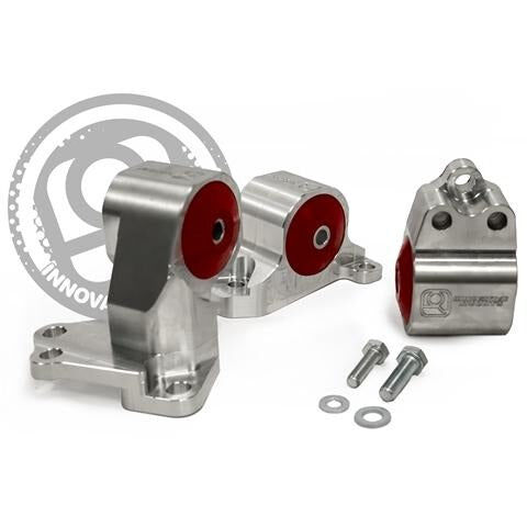 94-01 Integra Polished Aluminum Conversion Mount Kit B/D-Series Auto To Manual Hydro 500+HP 95A Red Innovative Mounts - B40154-95A-P