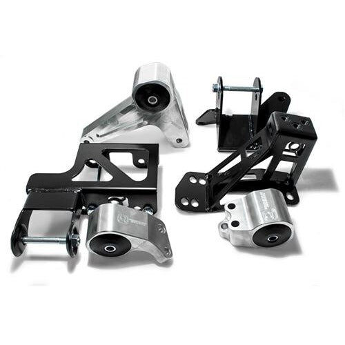 92-95 Civic 94-01 Integra Polished Aluminum Conversion Mount Kit K Series Manual 400-500HP 85A Grey Innovative Mounts - B90150-85A-P