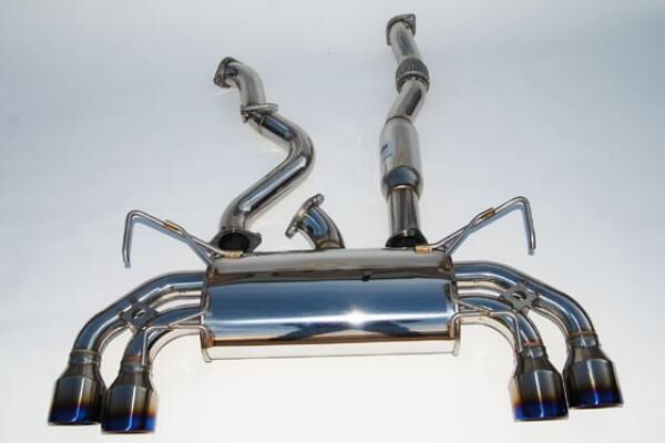 2008-2013 Subaru STI 5DR Invidia Q300 Rolled Titanium Tips Cat-Back Exhaust Syst