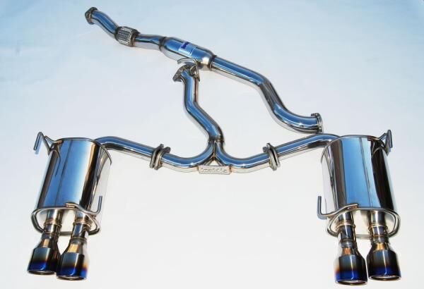 2011-2013 Subaru STI 4DR Invidia Q300 Rolled Titanium Tips Cat-Back Exhaust System