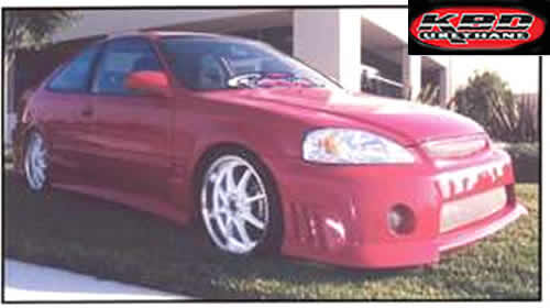 1999-2000 Honda Civic Fields Style Polyurethane Front Bumper