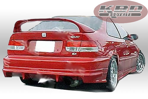 1996-2000 Honda Civic 2DR / 4DR Fields Style Polyurethane Rear Bumper