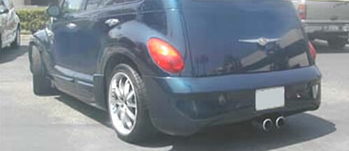 2001-2005 Chrysler PT Cruiser Bomb Style Polyurethane Rear Bumper - 37-2186