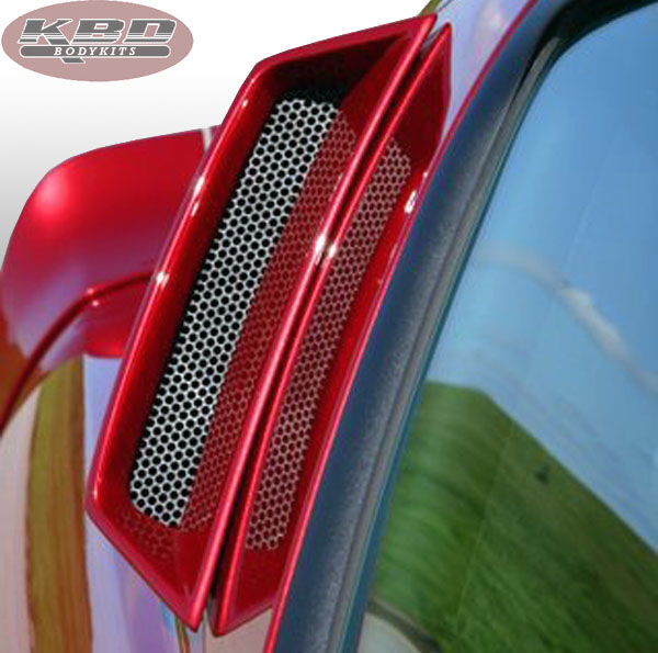 2005-2009 Ford Mustang K Spec Style Polyurethane Window Scoops