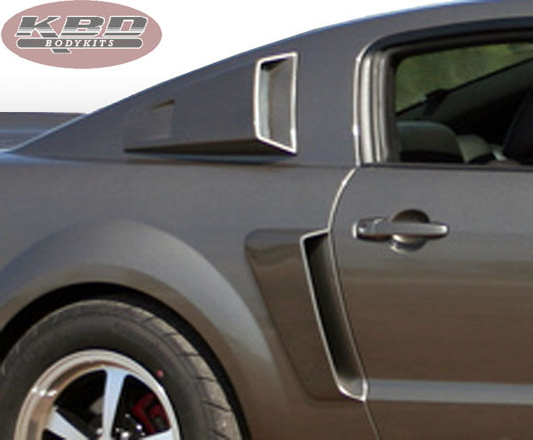 2005-2009 Ford Mustang K Spec Style Polyurethane Window Scoops