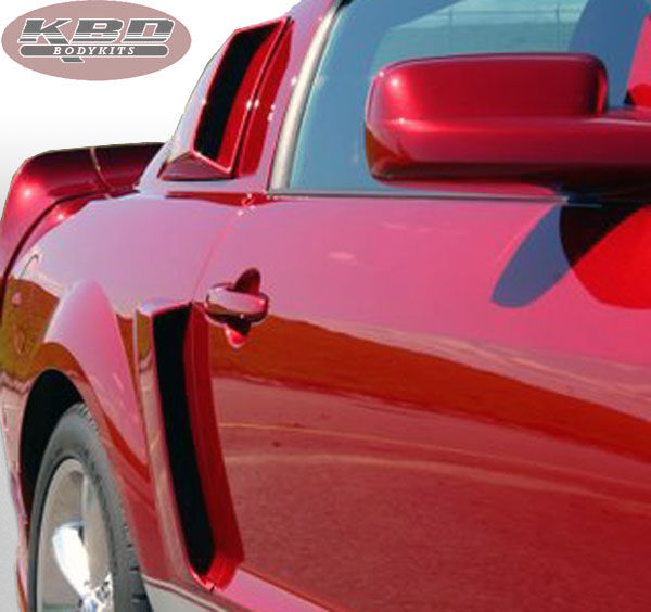 2005-2009 Ford Mustang K Spec Style Polyurethane Window Scoops
