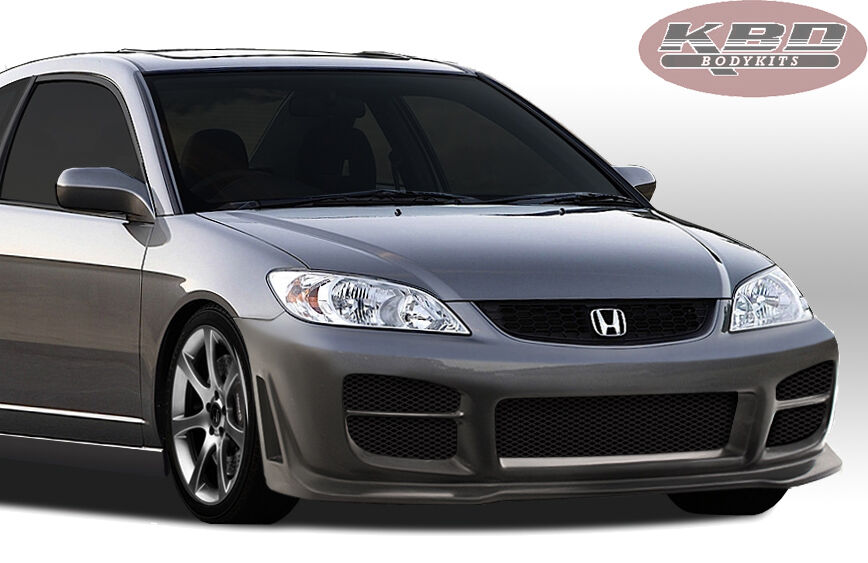 2004-2005 Honda Civic 2DR / 4DR R34 Style Polyurethane Front Bumper