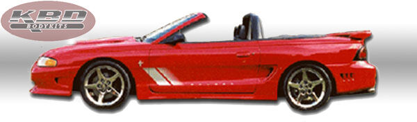 1994-1998 Ford Mustang Saleen Style Polyurethane Side Skirts - Pair