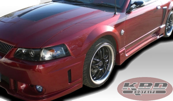 1999-2004 Ford Mustang Spy 2 Style Polyurethane Side Skirts - Pair