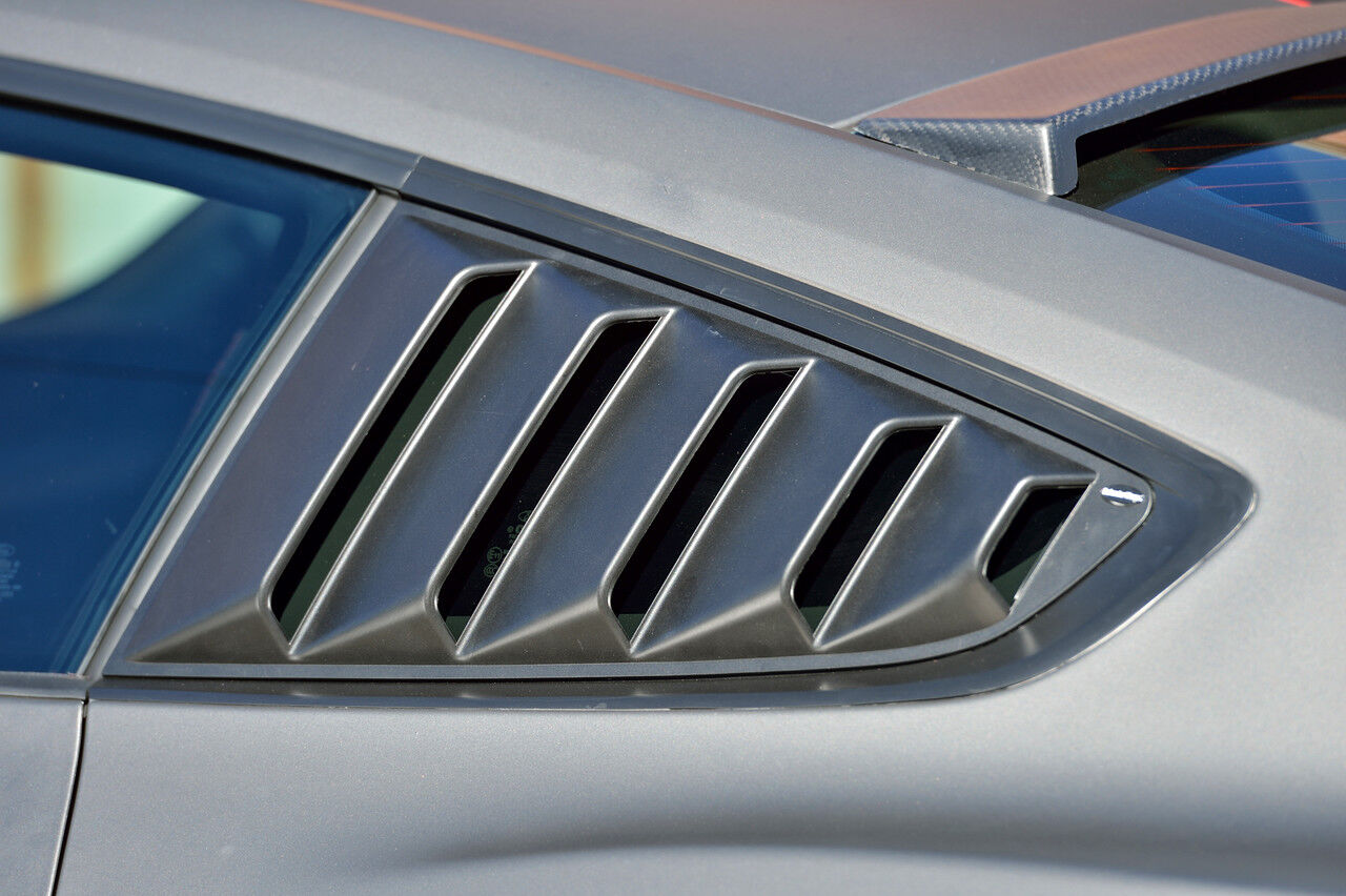 2015-2017 Ford Mustang Louvered Style Polyurethane Window Scoops - 37-6031