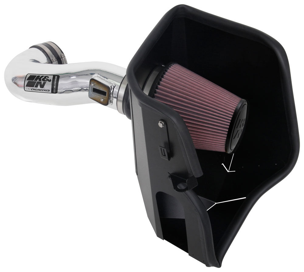 2019-2022 GMC Sierra 5.3L V8/6.2L V8 K&N Performance Air Intake System - 77-3110KP