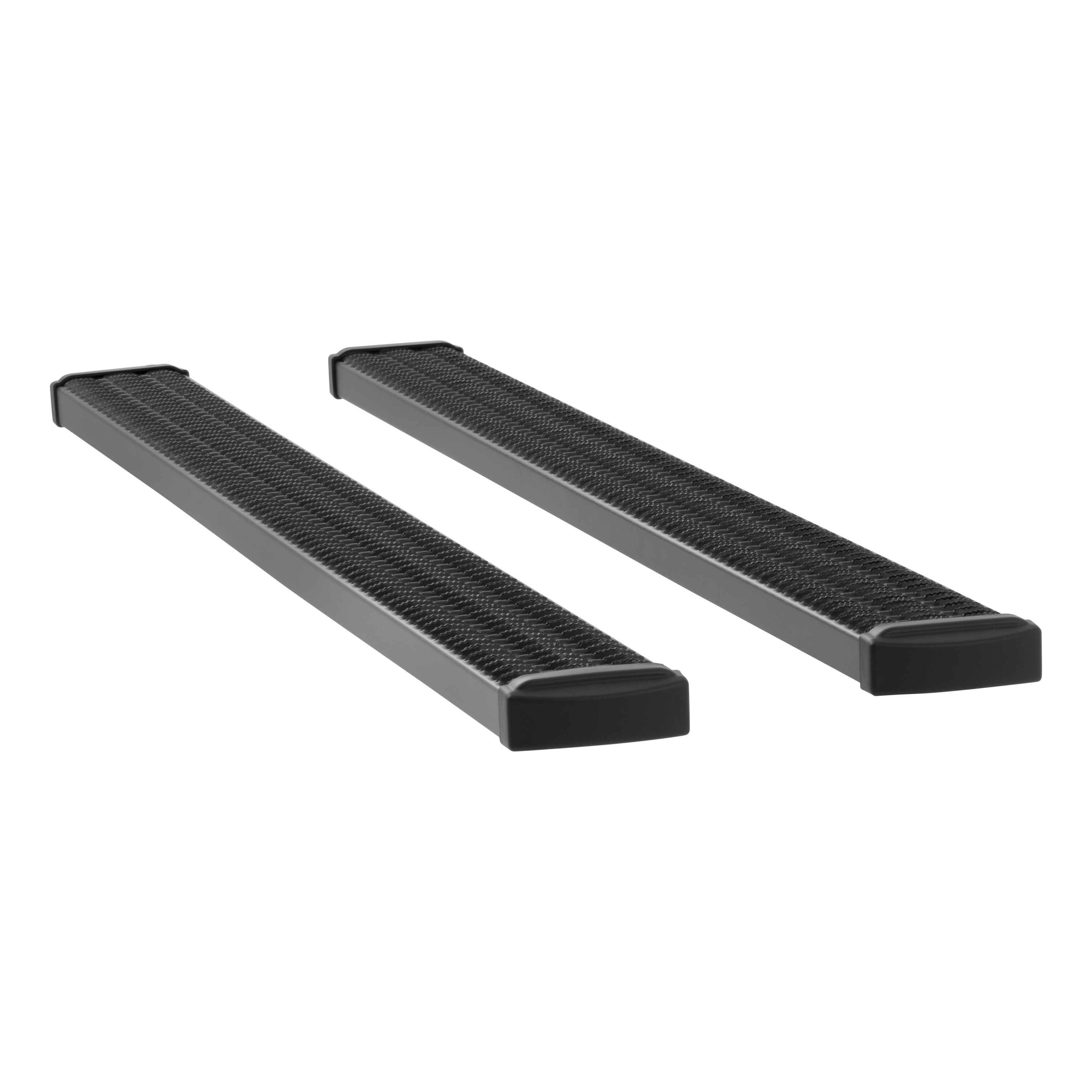 2015-2018 Ford F-150 Super Crew Cab Grip Step 7" Running Boards Black Textured Luverne Truck - 415088-401523