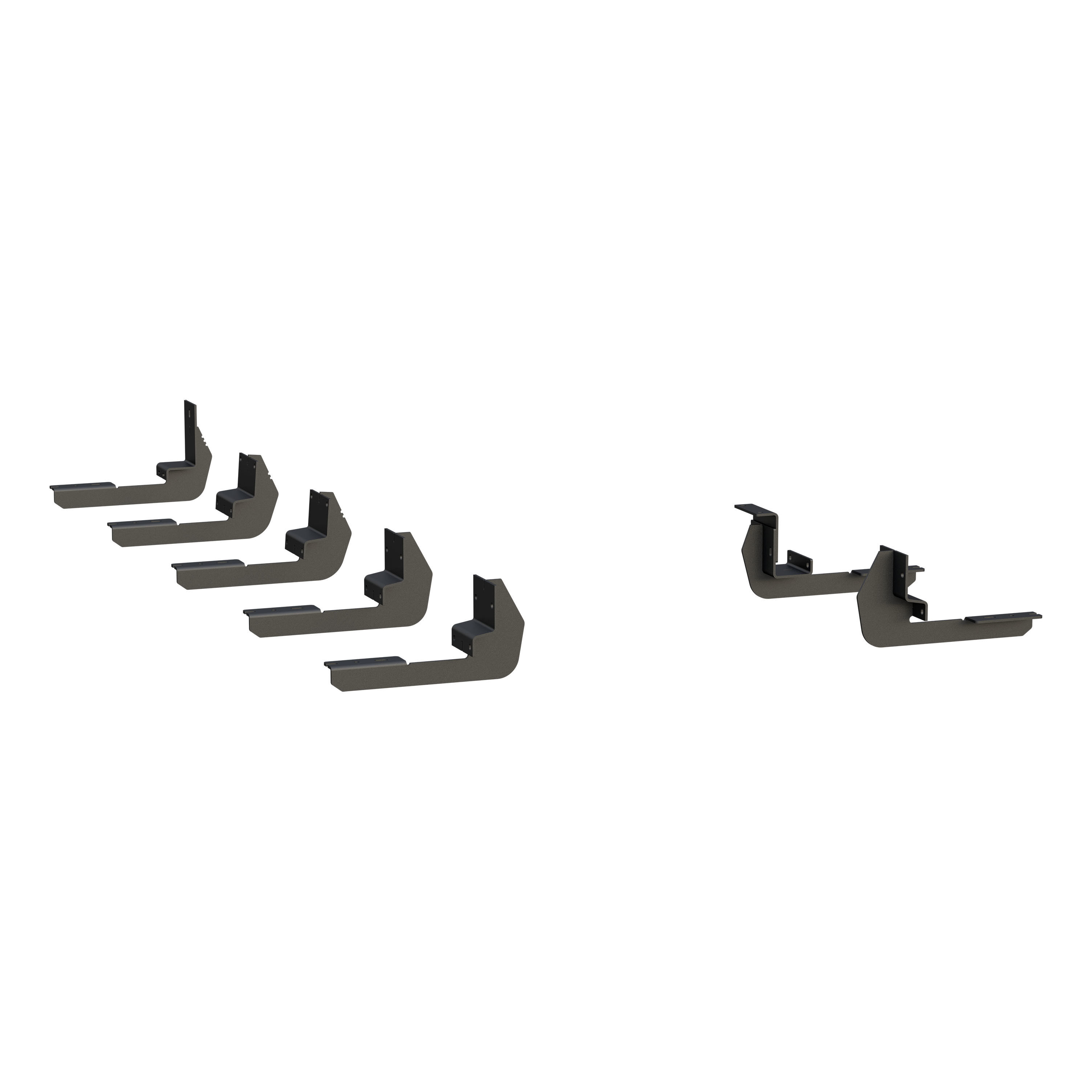 2015-2018 Ford Transit Grip Step 7" Running Boards Black Textured